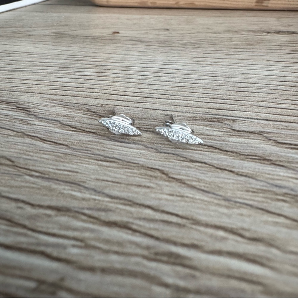 Adina Reyter Pave Marquis Silver Earrings